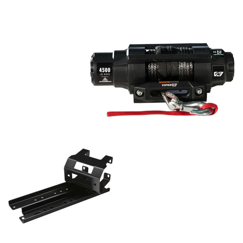 Viper 4500lbs V3 Winch Black Rope With Mount For Polaris Sportsman 450 2006-2007