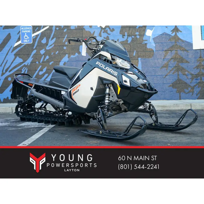 New 2025 Polaris 850 RMK SP 155 Mirage Gray / Gloss Black
