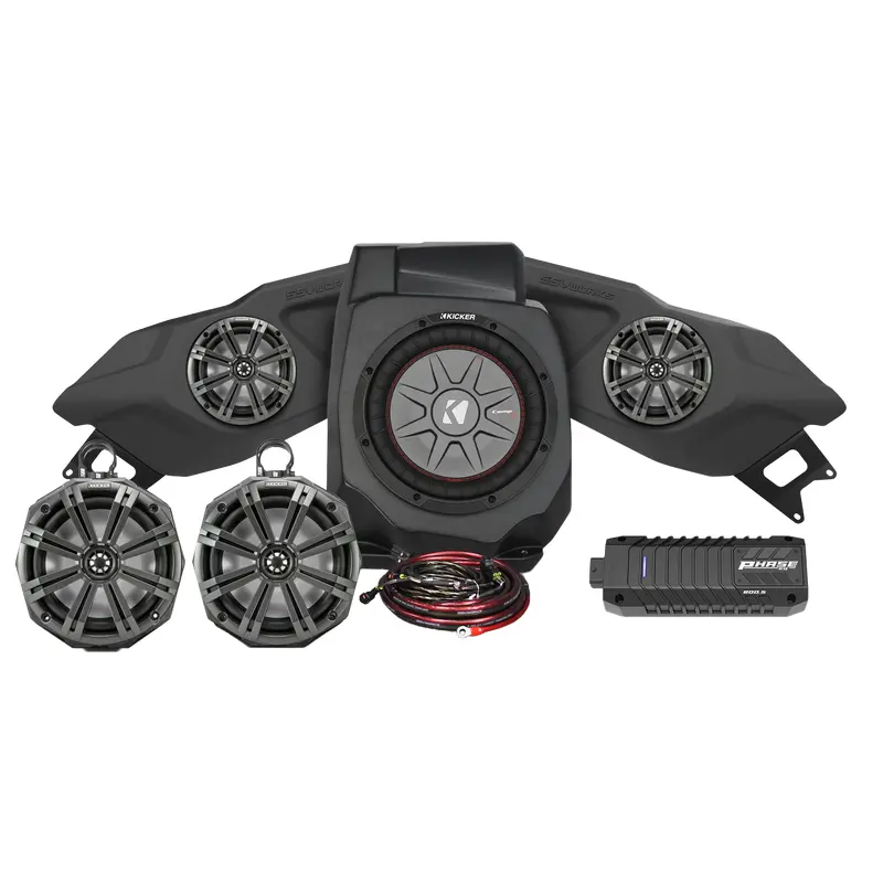 5 Speaker Plug And Play Kit W/ 8" Cage Pods Kicker Ride Co