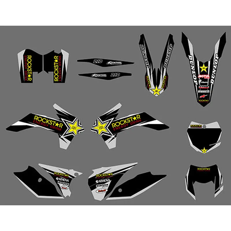Full Graphics Background Decal Stickers For KTM EXC/XC-W/XCF-W 2014-2016