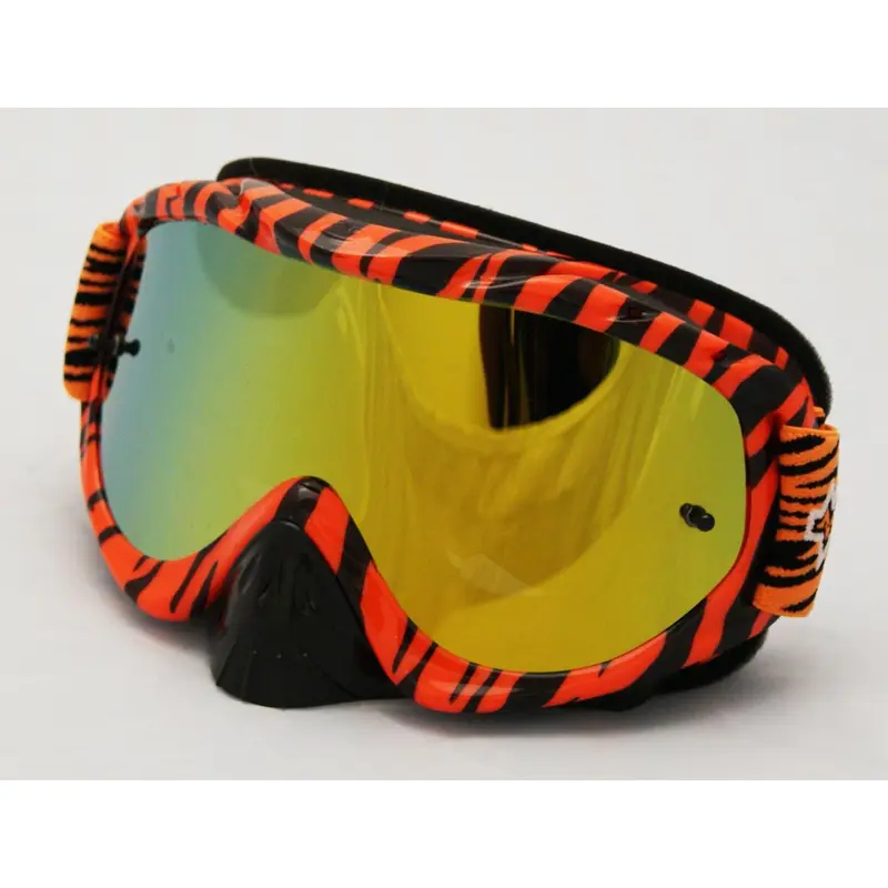 RNR HYBRID WILD OR/BK MIRRORED LENS, WILD ORANGE & BLACK GOGGLE, GH366M, MIRRORED LENS