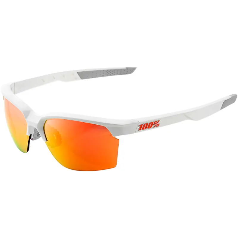 100% Sportcoupe Sunglasses - White - Red Mirror 61020-000-43