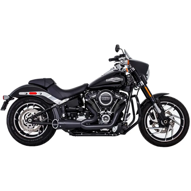 FREEDOM COMBAT 2-1 SHORTY BLACK W/BLACK SCULPTD TIP M8 SOFTAIL HD00815
