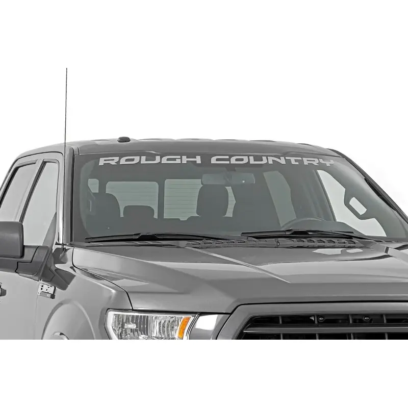 Rough Country Decal | 3 Inch x 49 Inch | Curved | Silver | 84167