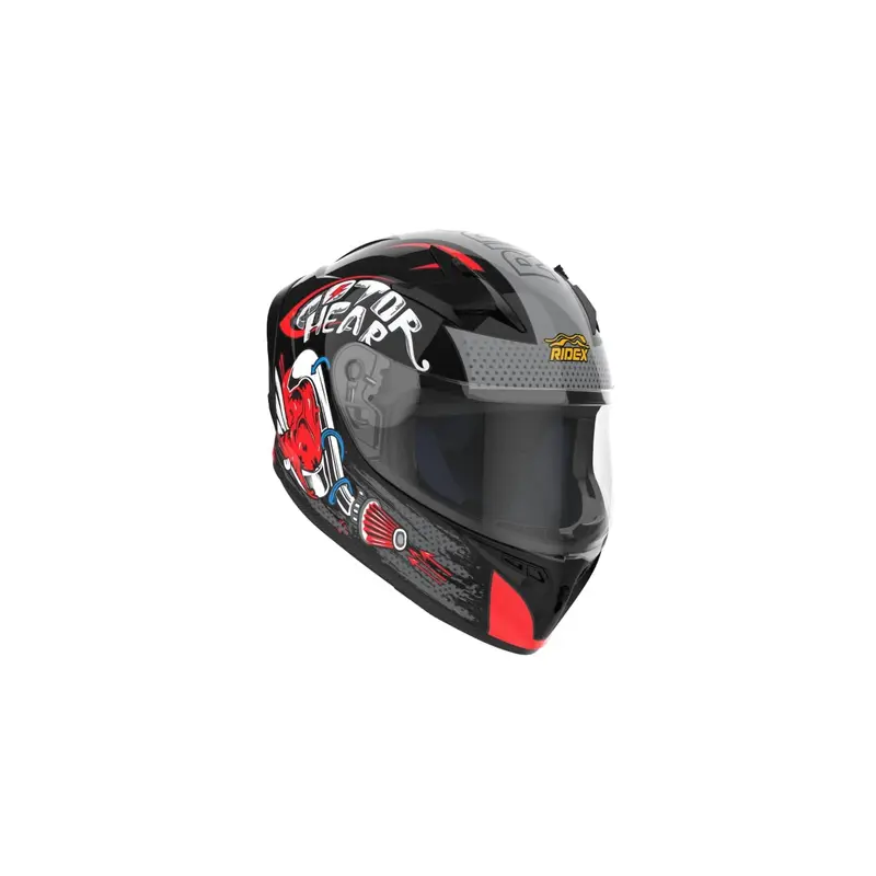 Ridex - POLARIS - MOTORHEAR RED (Matte) Helmet
