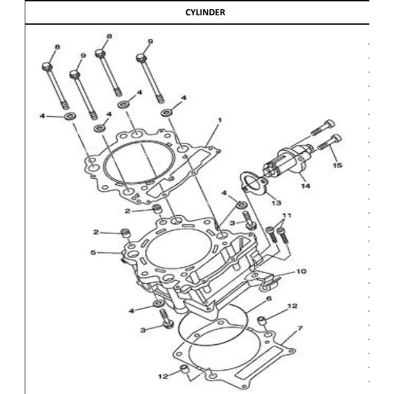 HiSUN - Cylinder Body Assembly 750cc - P0160001211A0000
