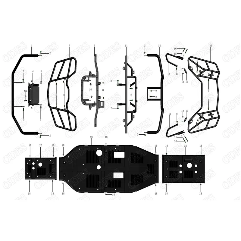 Odes Front Skid Plate for Assailant 800 - 13608010060