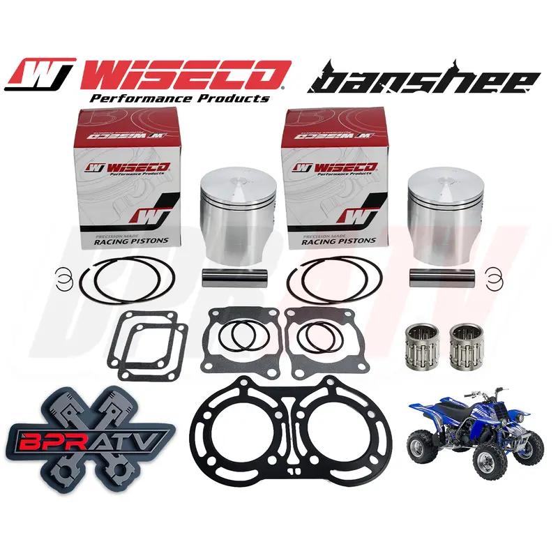 Yamaha Banshee 350 64.75mm Bore Wiseco Pro Pistons Bearings Top End Gaskets Kit