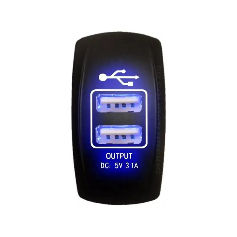Dual USB Rocker Switch