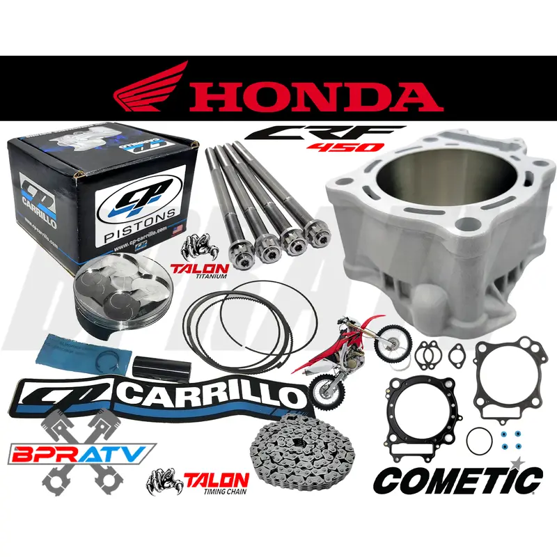 CRF450X CRF 450X 100mm Big Bore Cylinder 490c 13:1 CP Piston Top End Rebuild Kit