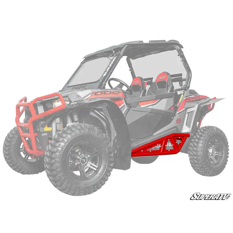 SuperATV Polaris RZR XP Turbo Heavy Duty Tube Rock Sliders