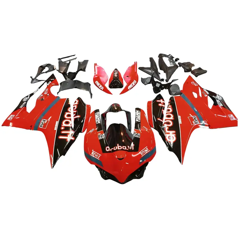 Amotopart 2015-2020 Ducati 959 Red Black With Decals Fairing Kit
