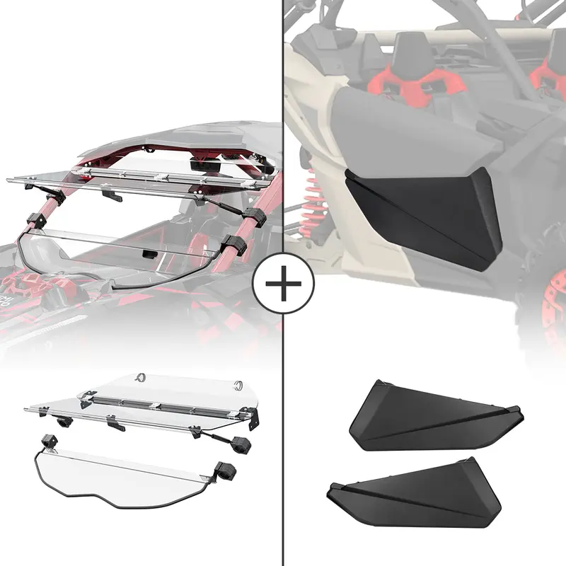 Flip Windshield and Lower Doors for 2017+ Can Am Maverick X3