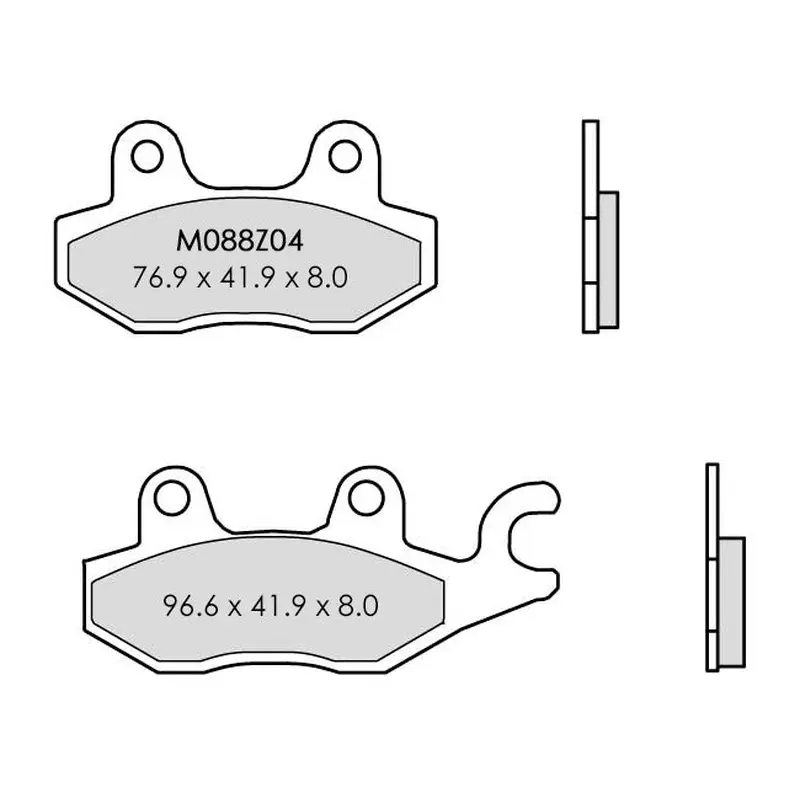 Brembo Z04 brake pads - 96.6 x 41.9 x 8.0 / 76.9 x 41.9 x 8