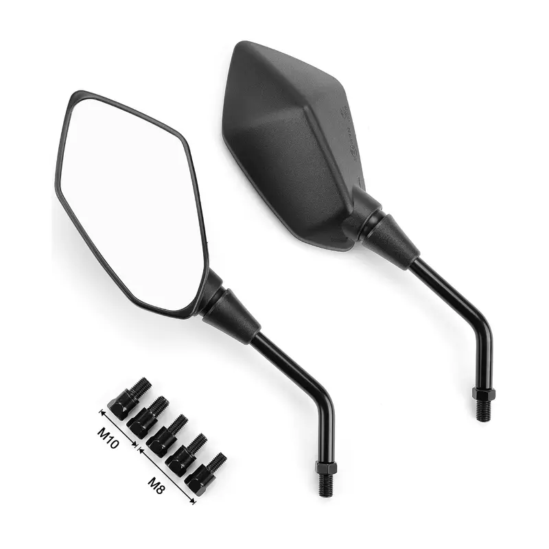 Universal Motorcycle Rear View Mirrors with M8 M10 Bolt