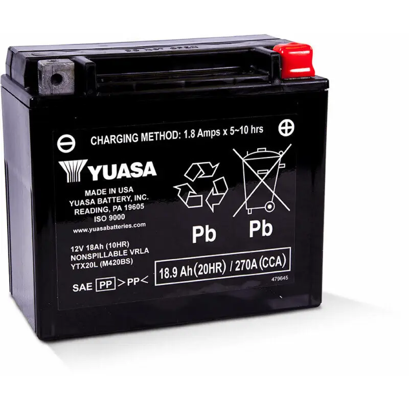 Yuasa Battery Ytx20l Sealed Factory Activated