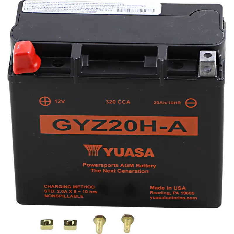 YUASA AGM Battery - GYZ20H-A YUAM720GHA