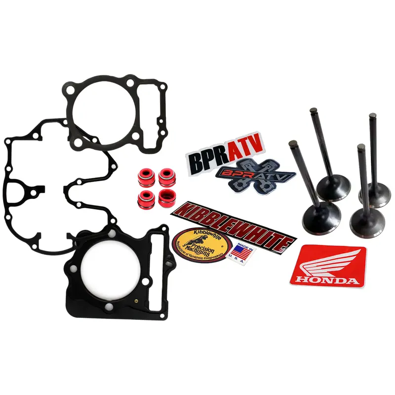 Honda 400EX 400X XR400R Kibblewhite Valves Red Viton Seals Stock Top End Gaskets