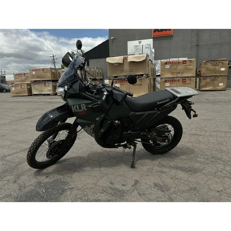 New 2025 Kawasaki KLR650 Metallic Matte Old School Green