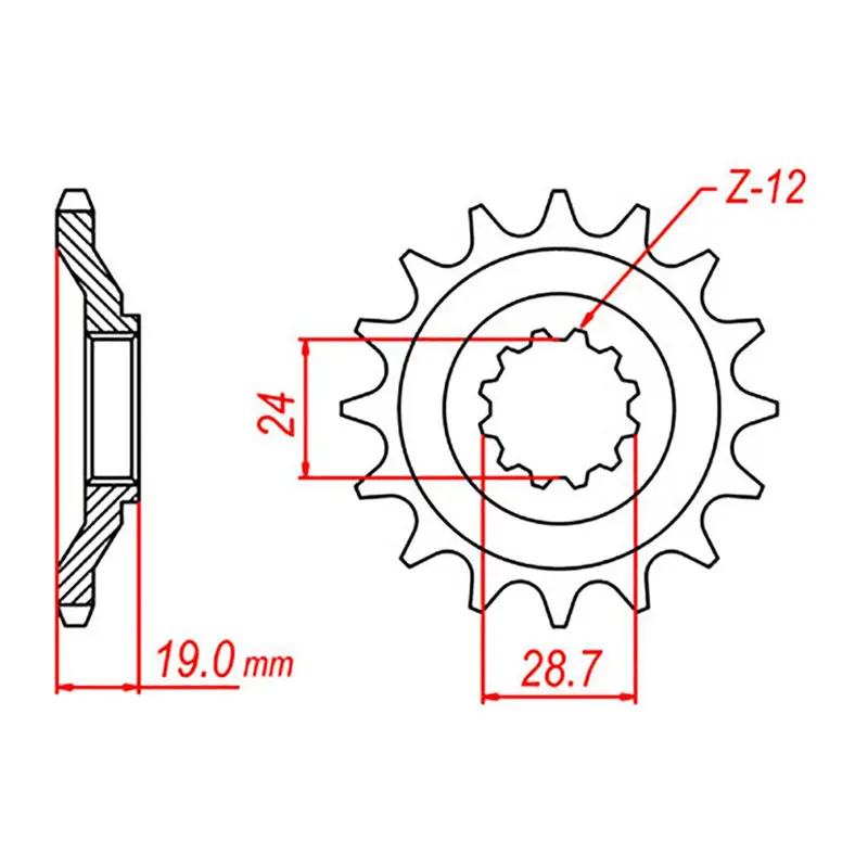 MTX 526 Steel Front Sprocket #630
