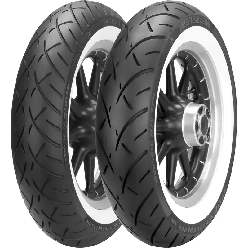 METZELER Tire - ME 888 Marathon Ultra - Rear - MU85B16 - Wide Whitewall - 77H 2408100