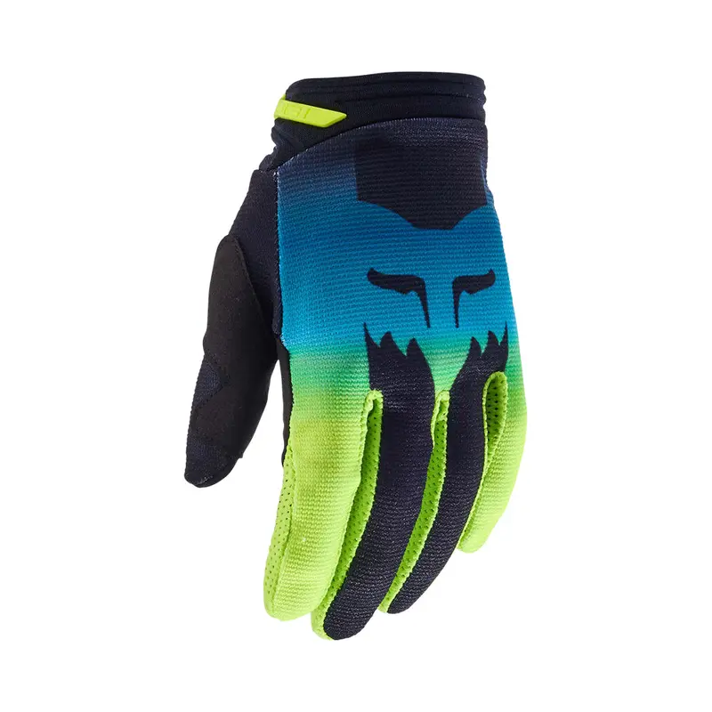 FOX YOUTH GIRLS 180 FLORA GLOVES [BLACK/YELLOW]
