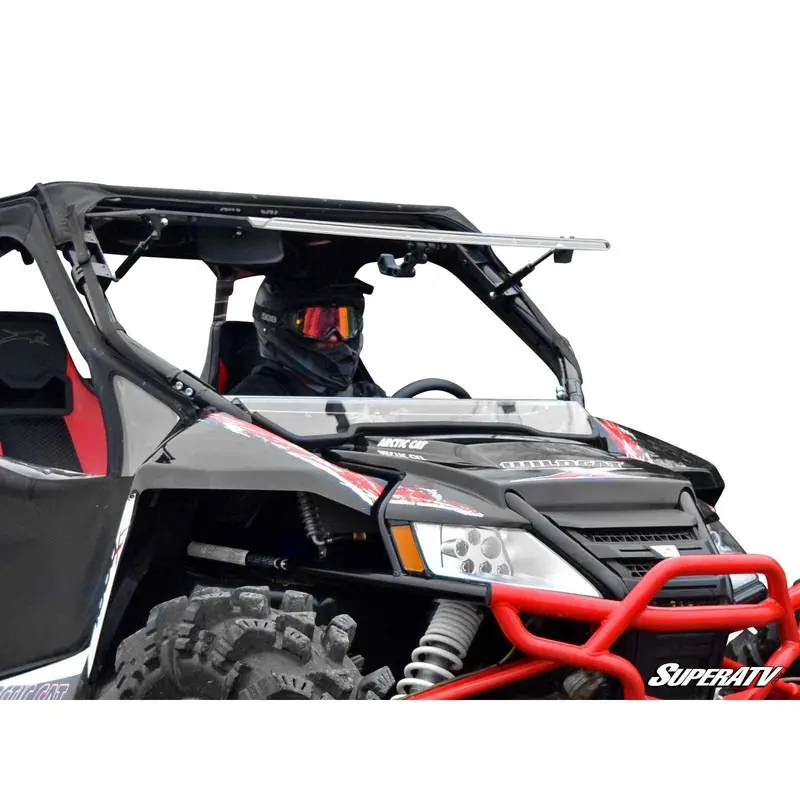 SuperATV Arctic Cat Wildcat Scratch Resistant Flip Windshield FWS-AC-WC-70