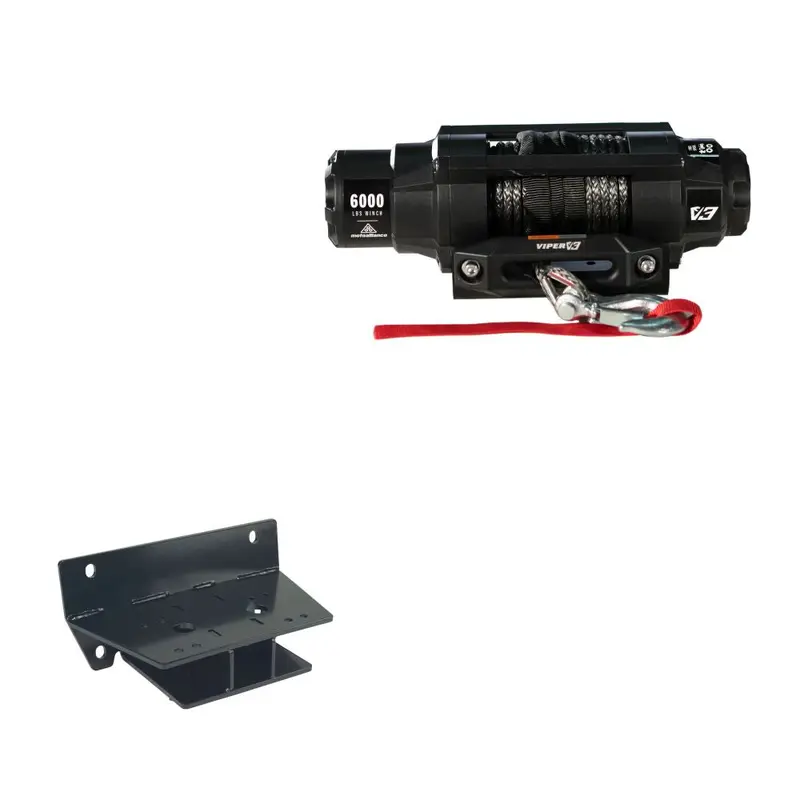 Viper 6000lbs V3 Winch Black Rope With Mount For John Deer Gator XUV 550 2012-2021