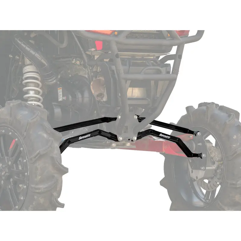 SuperATV High Clearance Boxed Rear Radius Arms for Polaris RZR XP 1000 - Black