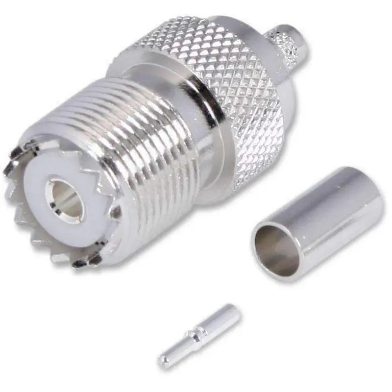 Rugged Radios Crimp On Female UHF Antenna Connector UHF-CONN-F