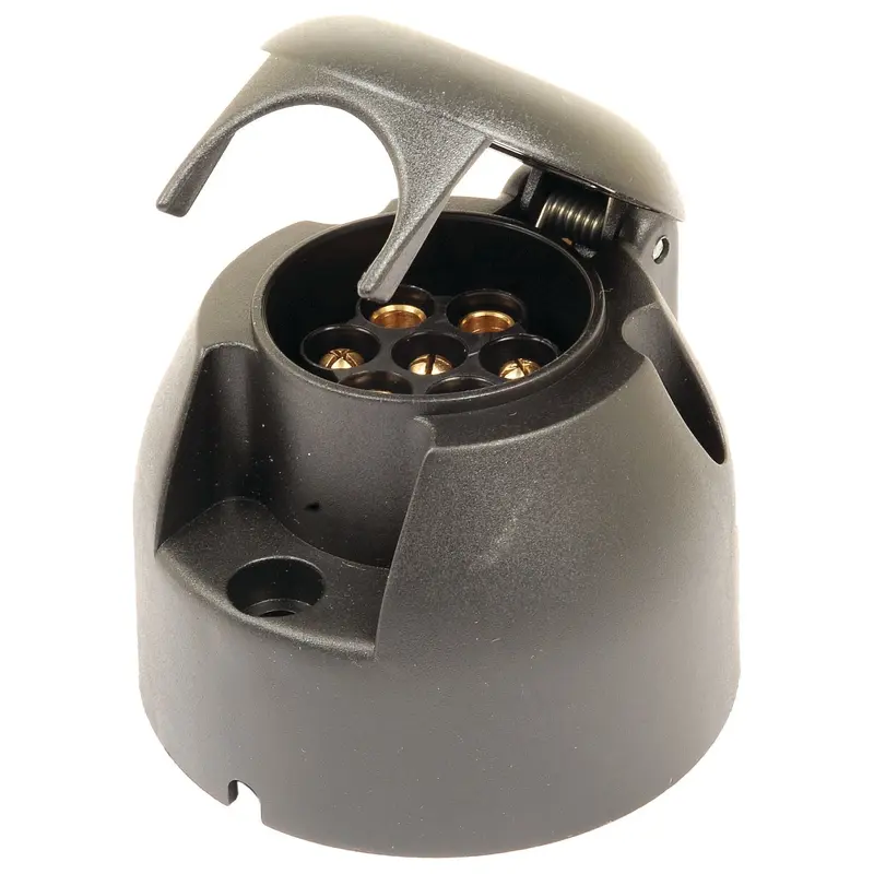 7 Pin Trailer Socket Female with Spade Connectors (Plastic) 12v | Sparex Part No.S.31356