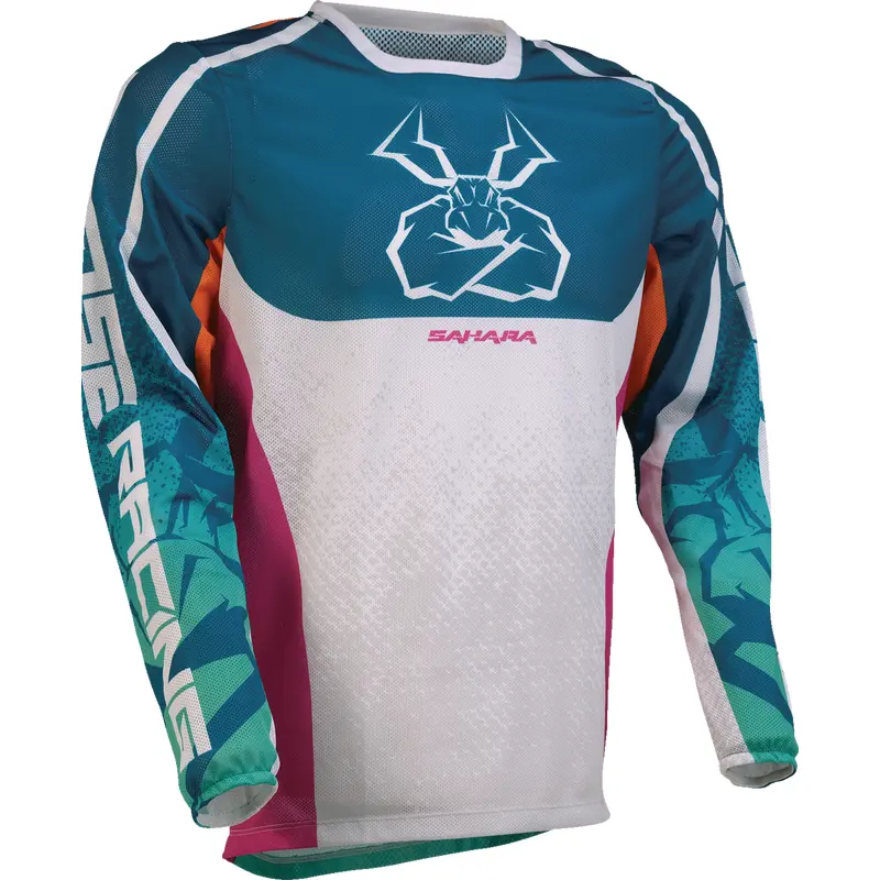 MOOSE OFFROAD Sahara Jersey - Teal/Orange/Pink - 3XL 2910-8344