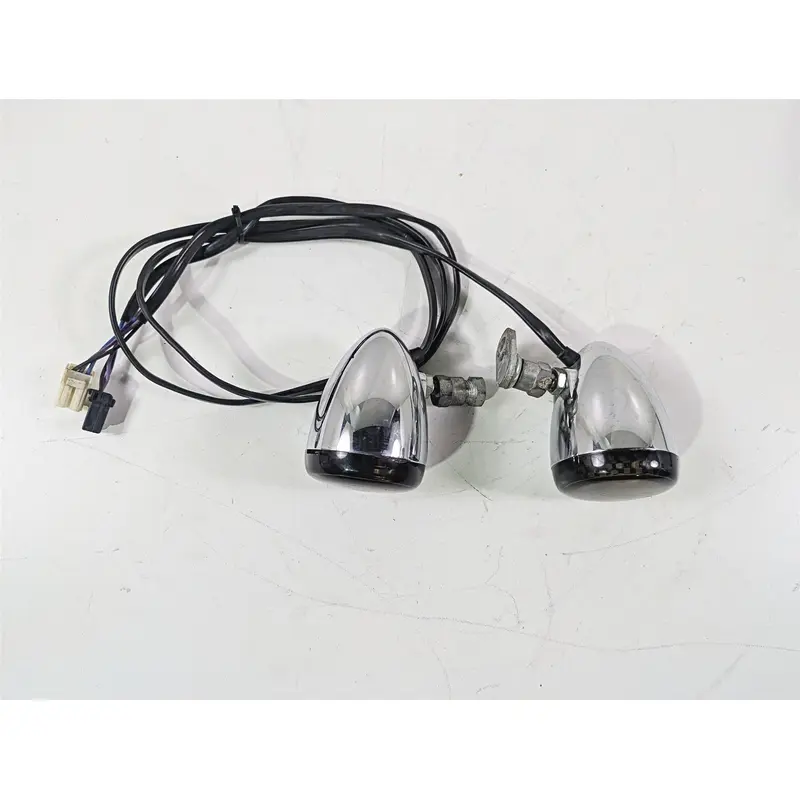 2009 Harley FXDC Dyna Super Glide Smoked Led Front Turn Signal Set 68972-00