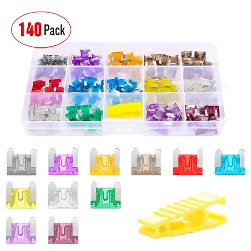 140PCS Low Profile Mini Blade Fuse Set