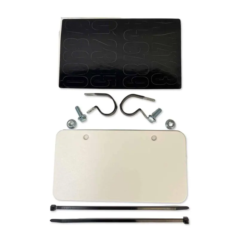 Universal ATV / UTV White Plastic License Plate Kit