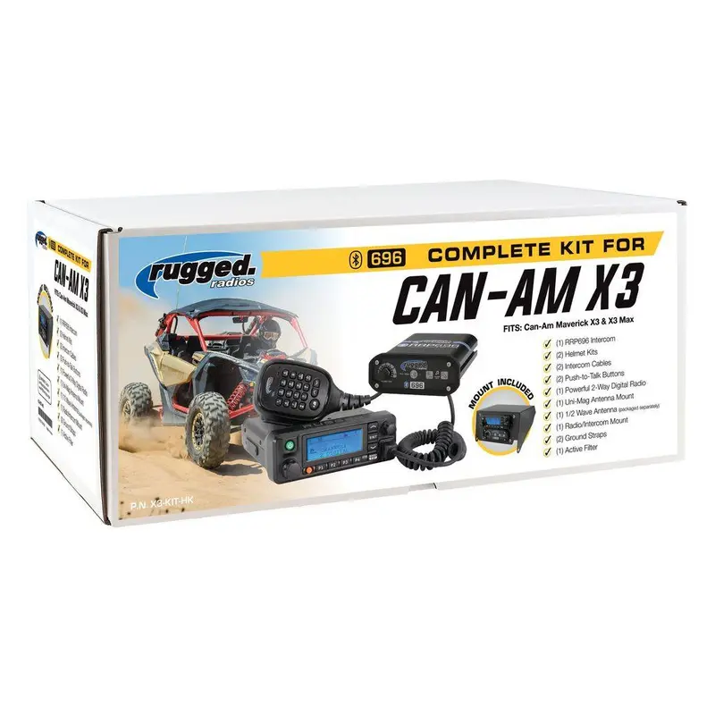 Complete UTV Communication Kit with Top Mount - Can-Am X3