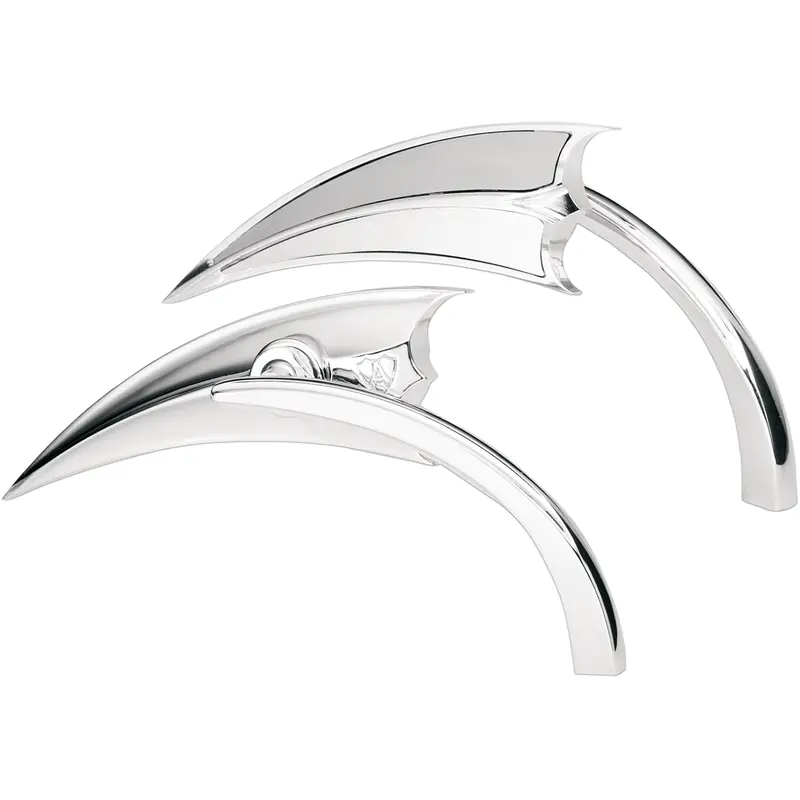 ARLEN NESS Mirror - Micro - Scoop - Side View - Triangle - Chrome - Left 13-060