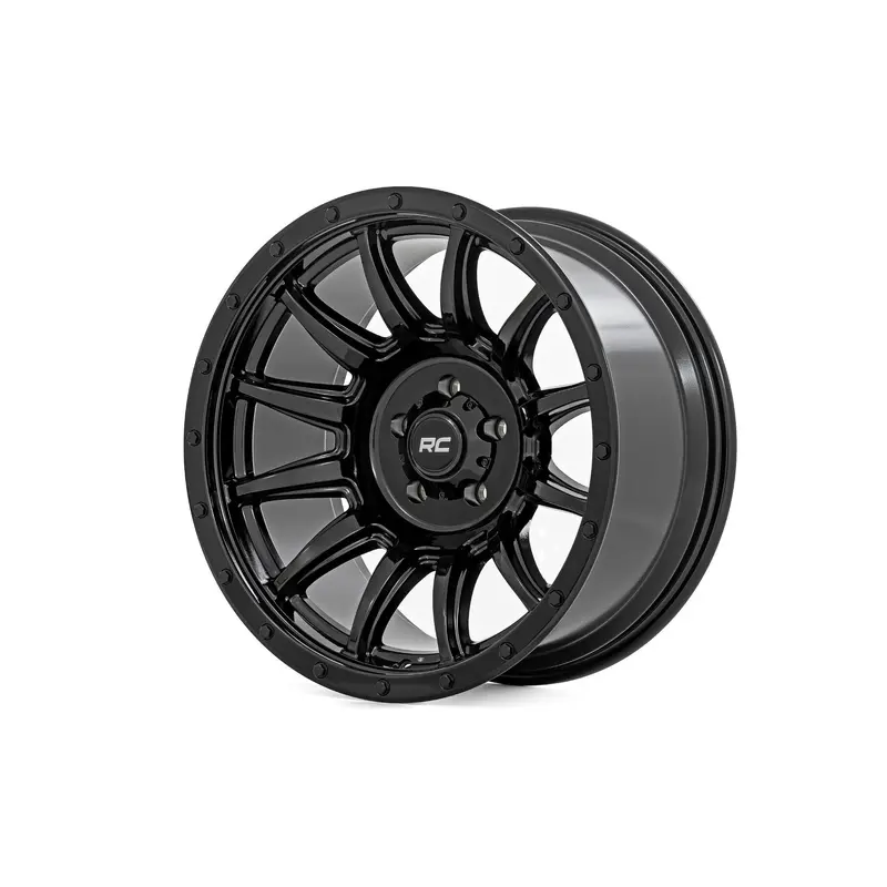 Rough Country 90 Series Wheel | One-Piece | Gloss Black | 20x10 | 6x5.5 | -19mm | 90201812B