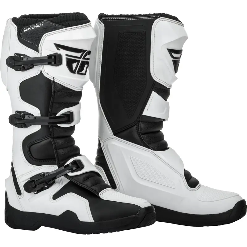 FLY RACING MAVERIK BOOTS WHITE/BLACK SZ 08 364-67508