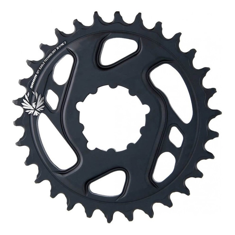 SRAM X-SYNC 2 12 Speed Cold Forged Direct Mount Chainring - SRAM Direct Mount - 6mm Non Boost - Round - Black - 30T