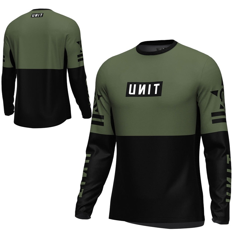 Unit Dual Mens Long Sleeve Jersey - XL - Military